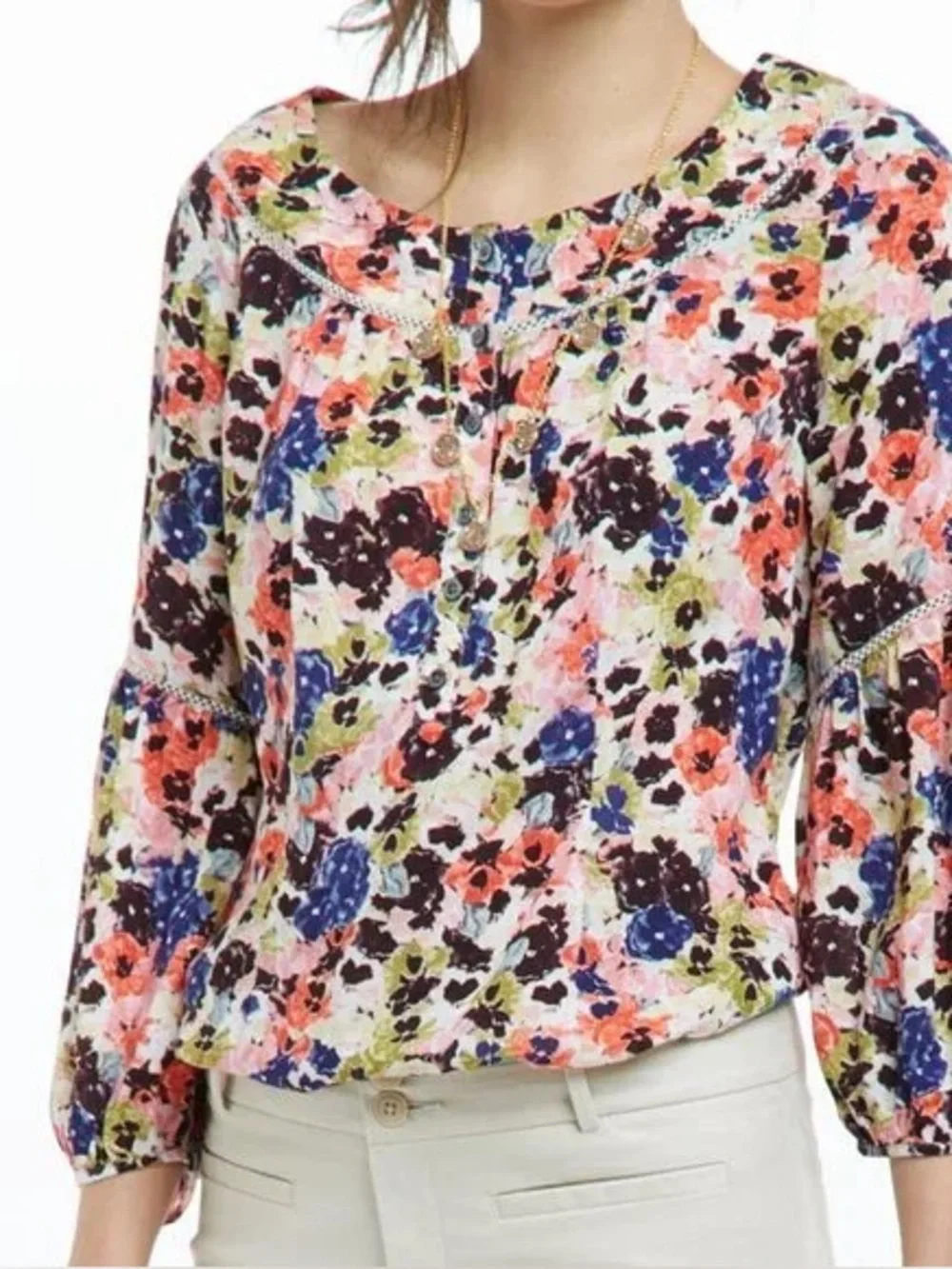 Anthropologie MAEVE Pansy Fields Floral Blouse - Picture 5 of 11